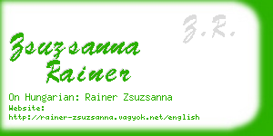 zsuzsanna rainer business card